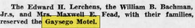 Gay-Sego Motel (Royal Crest Motel) - Jan 1963 Mention